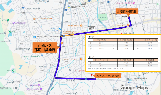 臨時バスルート図
