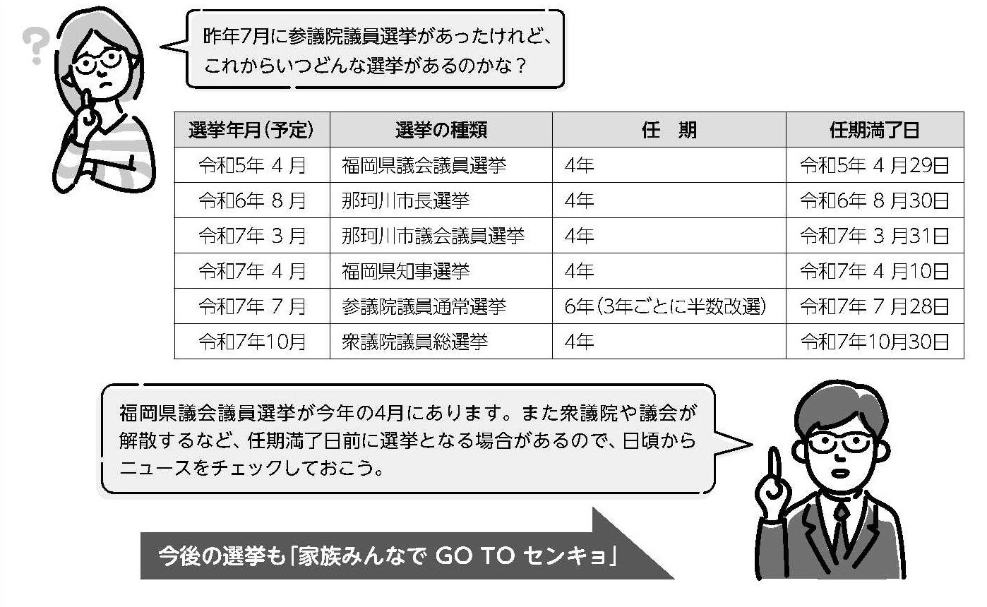 投票に関する情報（これからの選挙）